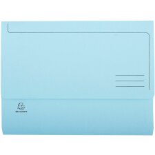 Paquet de 10 porte-documents avec capuchon A4 bleu