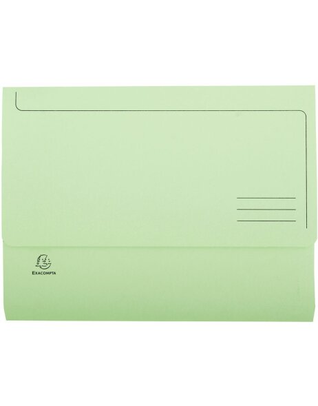 Pack of 10 files with cap A4 green