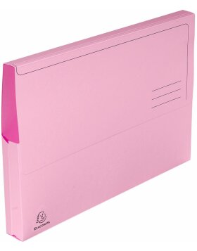 Paquet de 10 porte-documents avec bouchon de fermeture A4 rose