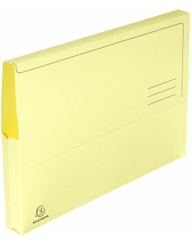 Confezione da 10 cartelline con tappo di chiusura A4 giallo