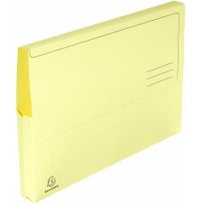 Confezione da 10 cartelline con tappo di chiusura A4 giallo