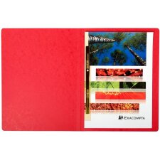 Schnellhefter mit Druck-Heftmechanik mit Kapazität bis 350 Blatt aus Manila Karton 410g Nature Future, für Format DIN A4 Rot