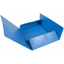 Sammelmappe mit Maxi Kapazität, Gummizug und 3 Klappen aus Manila Karton 425g Nature Future, für Format DIN A4 Blau