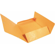 Sammelmappe mit Maxi Kapazität, Gummizug und 3 Klappen aus Manila Karton 425g Nature Future, für Format DIN A4 Orange
