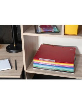 Binder with 3 flaps and elastic band Manila board 400g-m2 - A4 Yellow