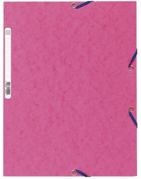 Binder with 3 flaps and elastic Manila carton 400 g - m2 - A4 purple pink