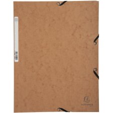 Folder with elastic band 3 flaps Manila cardboard 400g Nature Future A4 tobacco