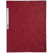Exacompta Folder with elastic band 3 flaps Manila cardboard 400g DIN A4 cherry