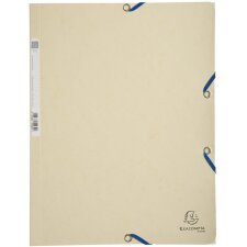 Exacompta Folder with elastic band 3 flaps Manila cardboard 400g DIN A4 ivory