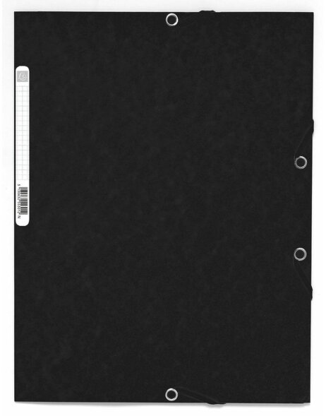 Exacompta folder elasticated 3 flaps Manila cardboard 355g DIN A4 black