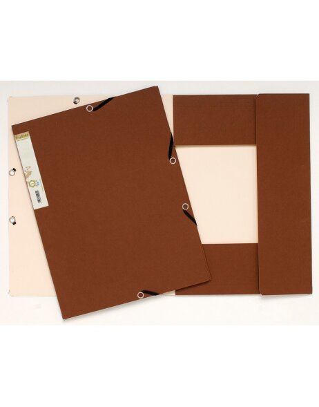 Binder with 3 flaps Forever A4 schoko - beige