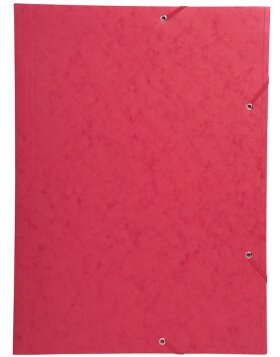 Binder with elastic and three flaps Manila cardboard 600g Nature Future for A3 Red