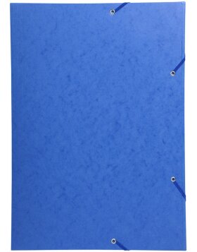 Binder with elastic and three flaps Manila cardboard 600g Nature Future for A3 Blue