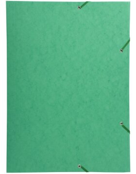 Binder with elastic and three flaps Manila cardboard 600g Nature Future for A3 Green