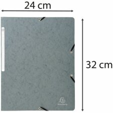 Eckspannmappe grau für Format A4