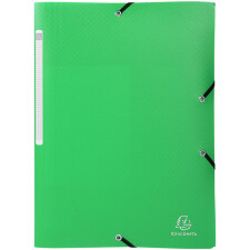 Folder with 3 flaps and elastic band PP 400µ with label opaque A4 assorted