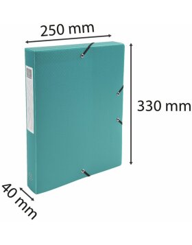 Caja de archivo Exabox de PP 700µ lomo 40mm opaco, DIN A4 verde