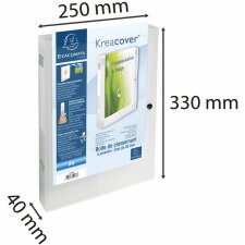 Boîte darchives Krea Cover Chromaline 40mm PP 0,7mm transparent