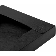 Archivbox Cartobox flach geliefert Rücken 25mm aus Manila Karton Nature Future, DIN A4 Schwarz