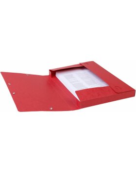 Caja de archivo Cartobox lomo plano suministrado cartón Manila 25mm Nature Future, DIN A4 Rojo