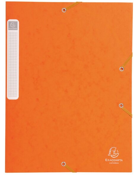 Bo&icirc;te darchives Cartobox plate livr&eacute;e dos 25mm en carton Manila Nature Future, DIN A4 orange