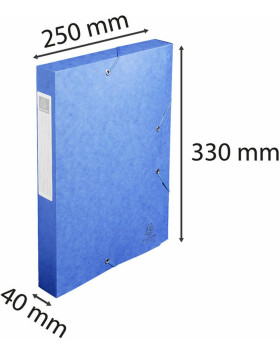 Caja archivo 40mm lomo Nature azul