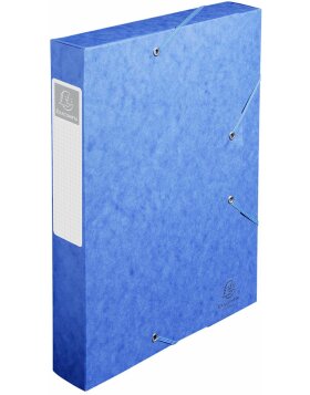 Caja de archivo Cartobox lomo plano suministrado cartón Manila 60mm Nature Future, DIN A4 Azul