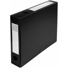Boîte à archives avec bouton-pression en PP 700µ dos 60mm opaque, DIN A4 noir