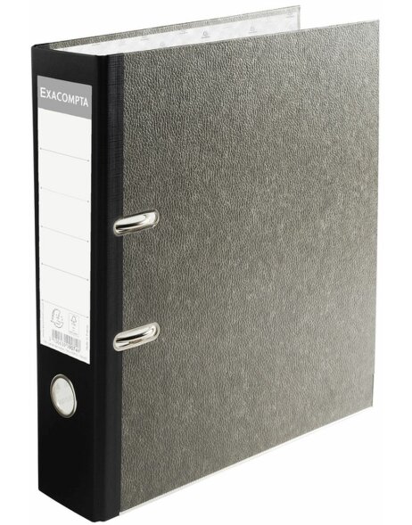 Default Folder wolkenmarmoriert, with 2 rings 80mm back colored, for A4 PREMTOUCH Gray