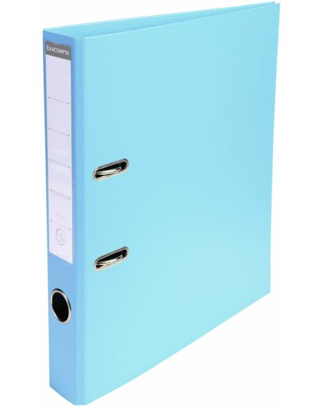 50mm PVC folder with two rings, back, A4 extra wide light blue