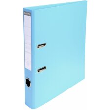 50mm PVC folder with two rings, back, A4 extra wide light blue