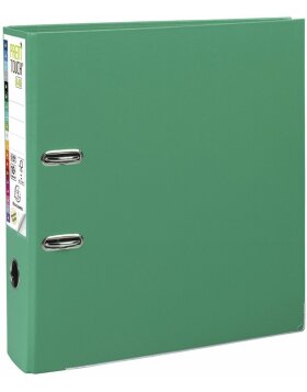 PREMTOUCH folder made of PP with two rings, back 80mm, A4 overwidth Green