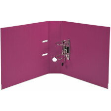 PREMTOUCH folder made of PP with two rings, back 80mm, A4 overwidth Fuchsia
