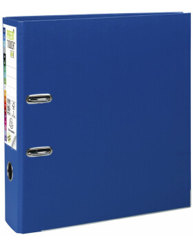 PREMTOUCH folder made of PP with two rings, back 80mm, A4 overwidth Dark Blue