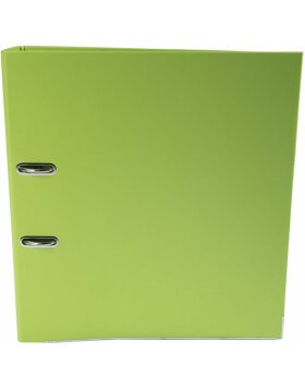 PREMTOUCH folder made of PP with two rings, back 80mm, A4 overwidth citrus green