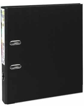 PREMTOUCH folder made of PP with two rings, back 50mm, A4 overwidth Black