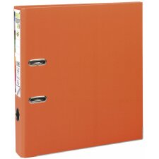 PREMTOUCH folder made of PP with two rings, back 50mm, A4 overwidth Orange
