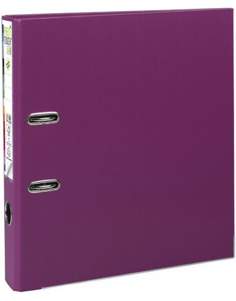 PREMTOUCH folder made of PP with two rings, back 50mm, A4 overwidth Fuchsia