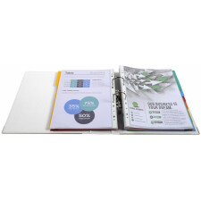 PREMTOUCH folder made of PP with two rings, back 80mm, A4 overwidth White
