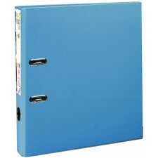 PREM TOUCH folder PP with 2 rings, back 50mm, A4 overwidth Light Blue