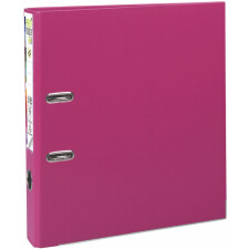 PREMTOUCH folder made of PP with two rings, back 50mm, A4 overwidth raspberry colors