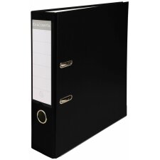 80mm PP folder with two rings, back, A4 overwidth Black