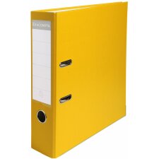 80mm PP folder with two rings, back, A4 extra wide yellow