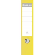 80mm PP folder with two rings, back, A4 extra wide yellow