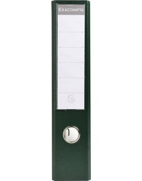 80mm PP folder with two rings, back, A4 overwidth Green