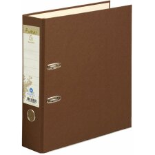 Overwidth chocolate folder made from recycled cardboard, 2 rings 80mm back, Forever, A4