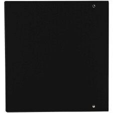 Ringbuch aus festem PP 2,8mm mit 4 Ringen 60mm in D-Form 90mm Rücken, 3 Außen- und 2 Innenhüllen, Krea Cover, DIN A4 Überbreite Schwarz