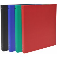 Ring Binder PP A4 4 rings 30mm assorted colors