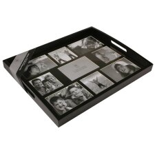 Woooden serving tray in black - 9 photos - 35 x 45 cm