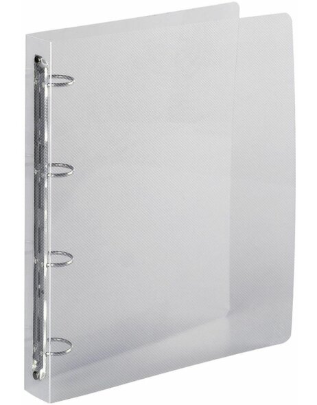 Ring Binder PP 700? with 4 rings 30mm, 40mm back, Crystal, for A4 Crystal